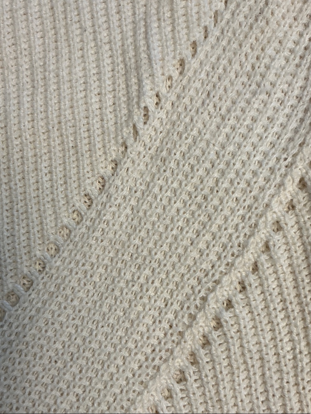 LOFT Cream Open-Front Ribbed Drape Cardigan - Picture 4 of 5